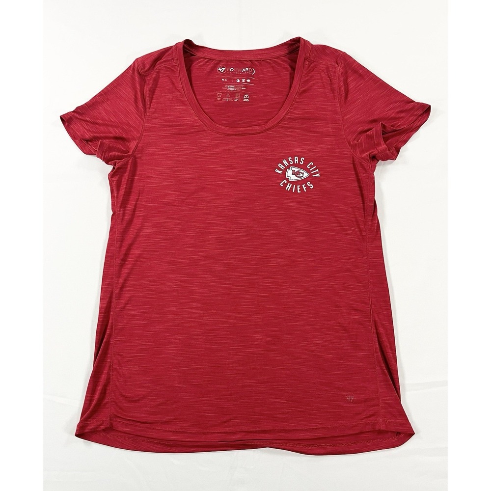 '47 Brand Kansas City Chiefs T-Shirt Women's Medium Red NFL Football Back Design